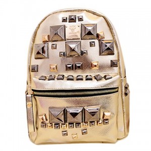 Punk Women's Satchel With Rivets and PU Leather Design